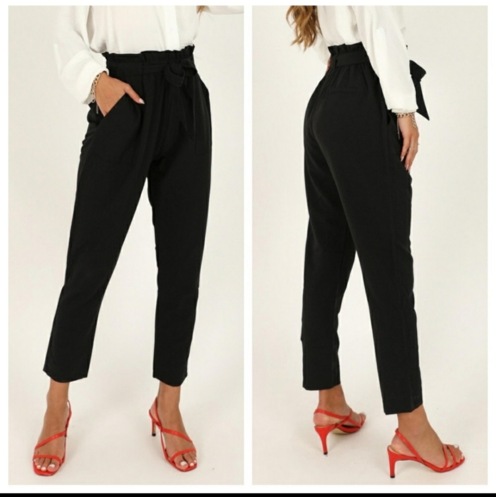 White Fox paperbag pants